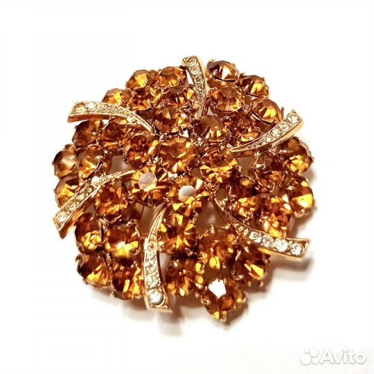 Винтажная брошь 70-е годы, Чехословакия