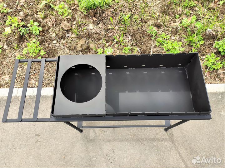 Мангал 4 мм с подставкой под казан, полкой для дро