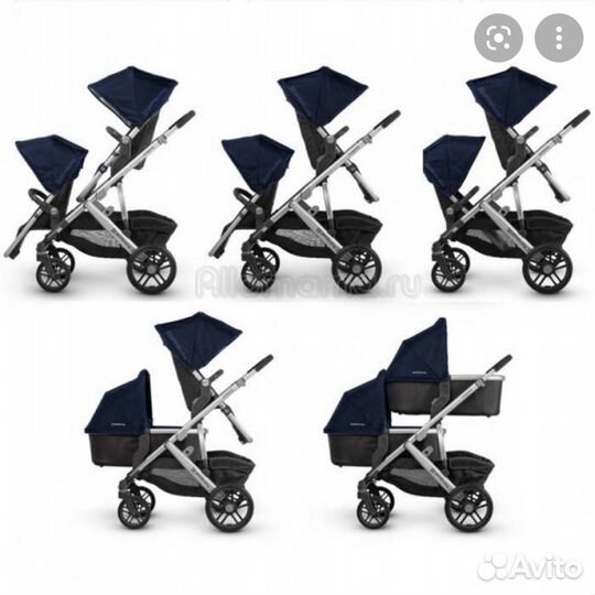 Коляска uppababe Vista для двойни