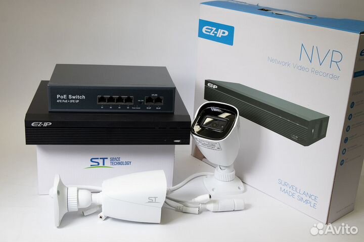 Комплект видеонаблюдения ip 1 камера ST starlight