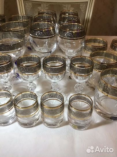 Фужеры рюмки стопки стаканы бокалы Чехия Богемия