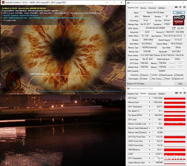 Asus Expedition RX570 8gb maining