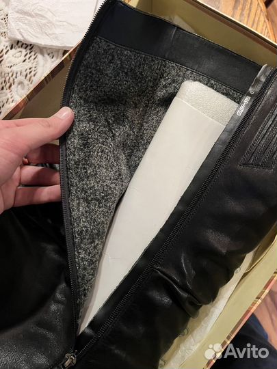 Кожанные сапоги женские 40 размер