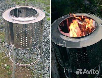 Мангал.Барбекю.Очаг(это барабан из нержавейки)