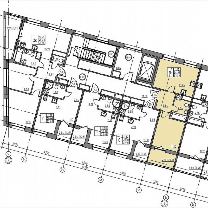 1-к. квартира, 37,4 м², 12/12 эт.