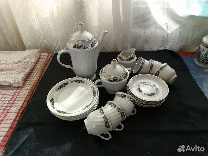 Сервиз кофейный фарфоровый Рига, СССР