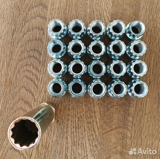 Гайки колесные Субару 12х1,25 узкие К-кт 20 шт + к