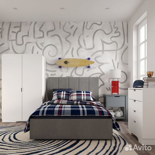 Детская мягкая дизайнерская кровать Марта