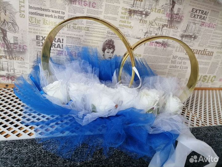 Кольца на машину свадебные