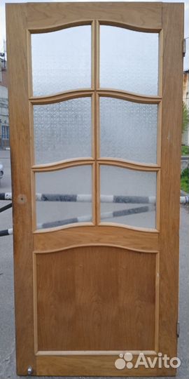 Дверь деревянная межкомнатная 200x90 со стеклом