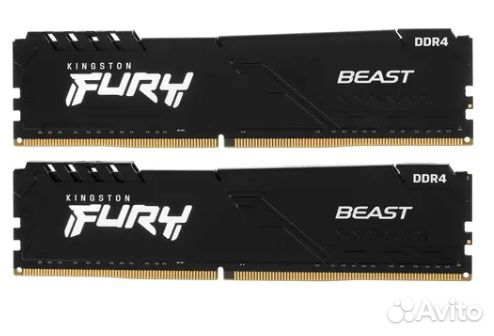 Оперативная память Kingston fury Beast Black 16gb
