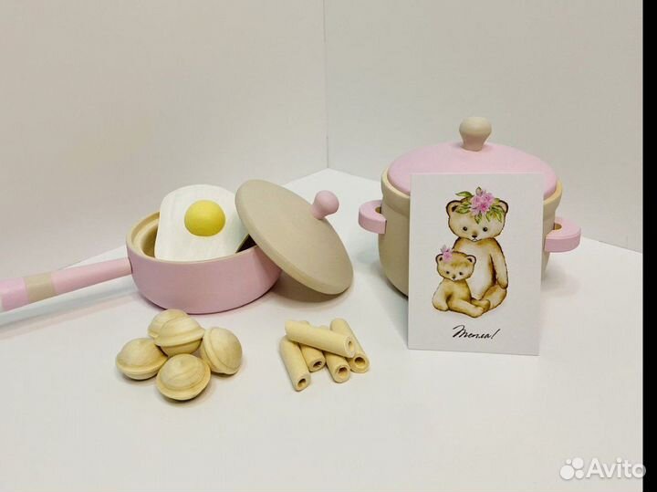 Детская деревянная посудка для кухни Дуктиг