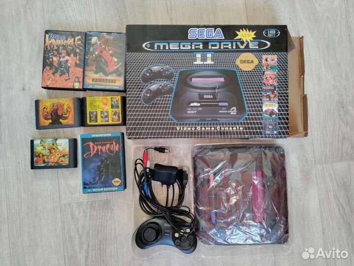 Sega mega drive 2 с картриджами
