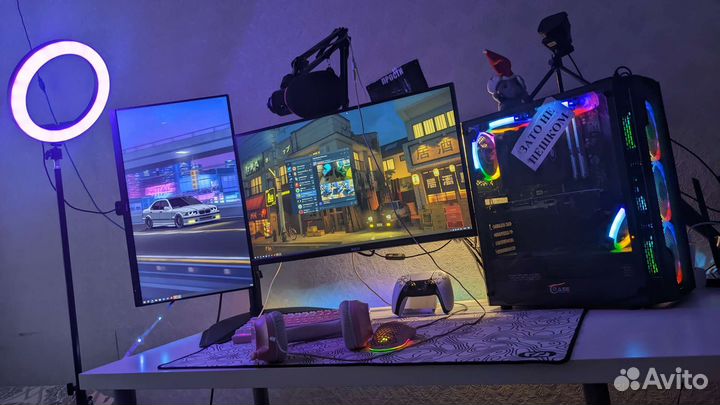 Игровой компьютер+мониторы(r7 5700x rx5700xt 32gb)