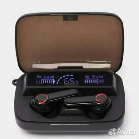 Беспроводные наушники М19+power bank+фонарик