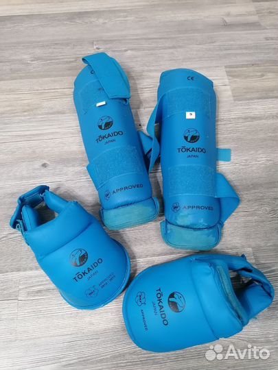 Защита голени и стопы, перчатки. Для карате WTF