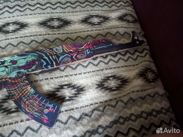 Игрушечный автомат ак47 на резинках