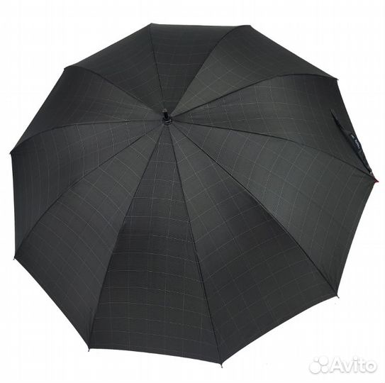 Зонт трость Три Слона 1353 10спиц бамбук т/серый