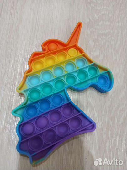 Поп ит pop it антистресс Единорог моторика пальцев