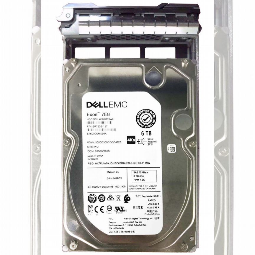 [062RCV] Жесткий Диск Dell 062rcv 6tb 7200 Sas 3,5" Hdd