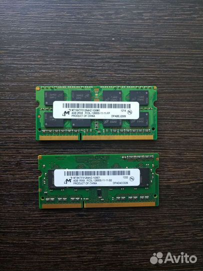 Оперативная память DDR3/DDR3L для ноутбука