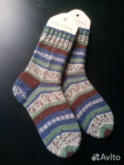 Носки шерстяные вязаные ручная работа