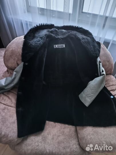 Кожаная куртка дублёнка 48 размер