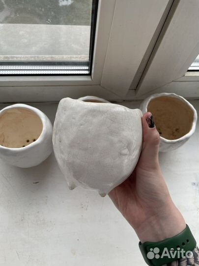 Цветочный керамический горшок для суккулентов