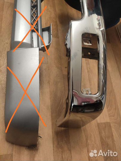 Бампер передний хром toyota hilux surf