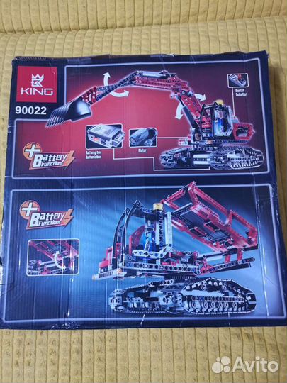 Конструктор King 90022 Красный Экскаватор 2 в 1 76