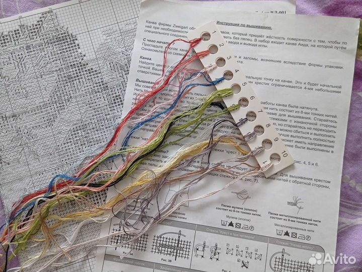 Остатки наборов для вышивки