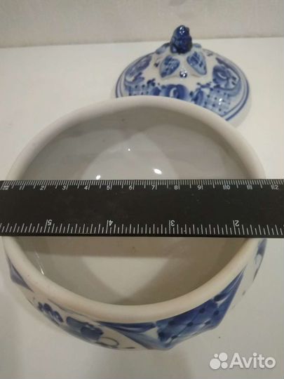 Конфетница-сахарница гжель