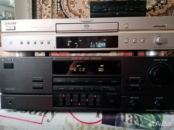 Усилитель Sony AV531, проигрыватель CD Sony 600