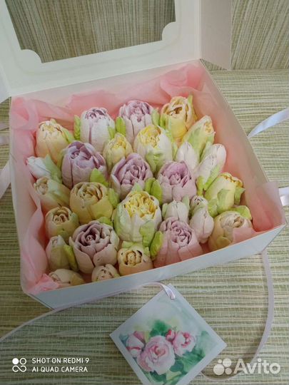 Цветы из зефира. Букет, подарок