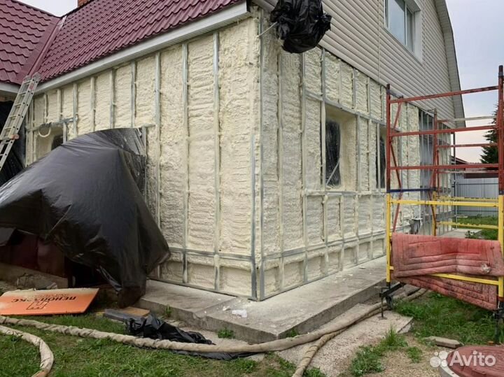 Утепление ППУ. Напыление пенополиуретаном