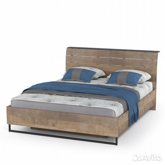 Кровать Трувор 1600 с подъёмным ортопедическим основан, цвет дуб гранж песочный/интра, шхгхв 165,2х2