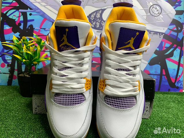 Кроссовки Nike Air Jordan 4 retro Lakers