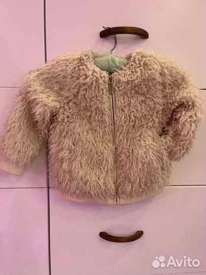 Шубка Zara, свитшот из меха чебурашки zara