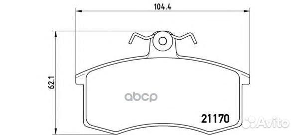 Колодки тормозные дисковые передн LADA: 110 95