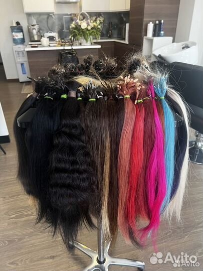 Волосы для наращивания на капсулах