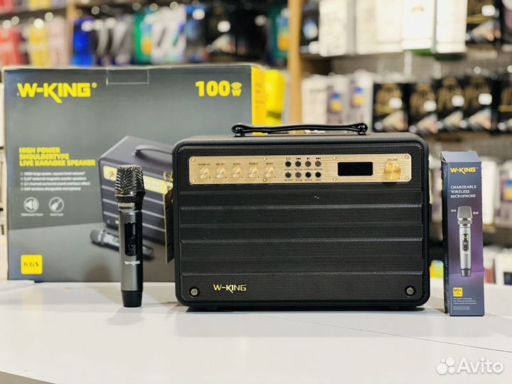 Мощная колонка караоке W-King K6S 100W