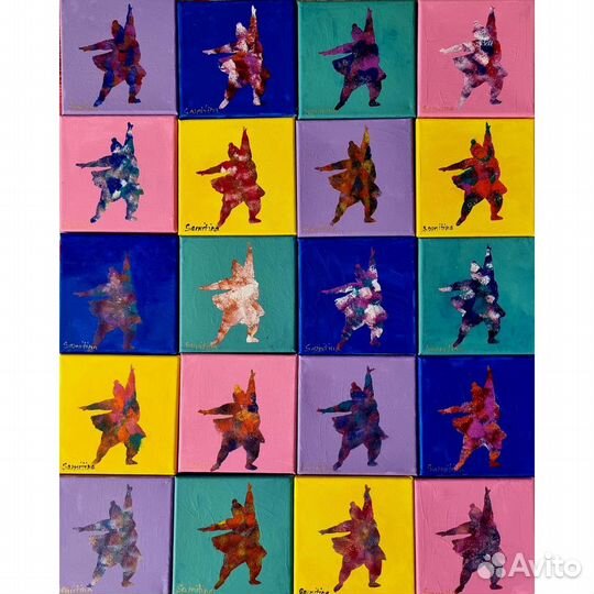 Картина яркая балерина позитив фигура женская