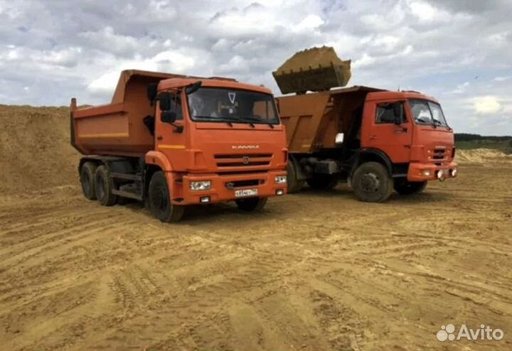 Песок карьерный с доставкой