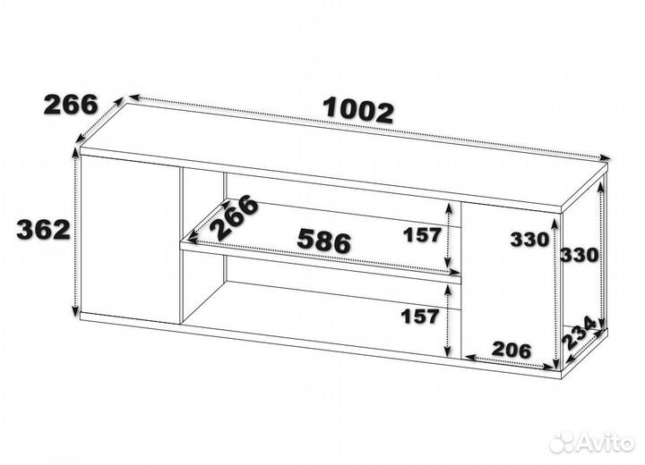 Подвесная тумба тв Лайт тв001, белый