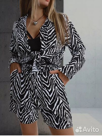 Женский комплект рубашка шорты (лето)