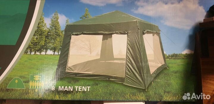 Беседка4гранная3*3*2.4м.С москитной сеткой.Новая