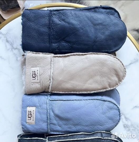 Варежки натуральная кожа женские