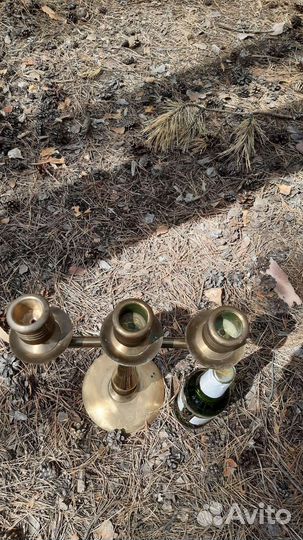 Подсвечник латунь