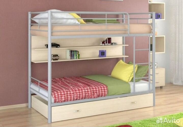 Двухъярусная кровать металлические
