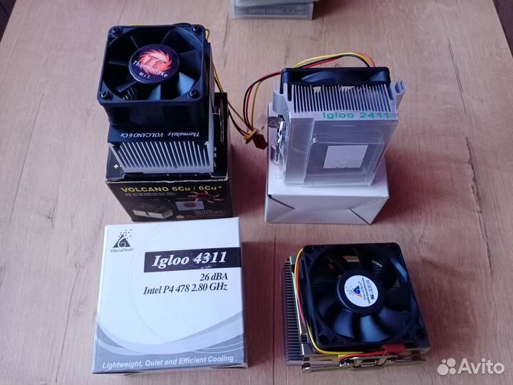 Кулеры для процессоров на socket 370, socket 478